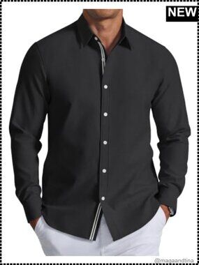 Men's Oxford Shirt Long Sleeve Casual Button Down Regular Fit Cotton Blend